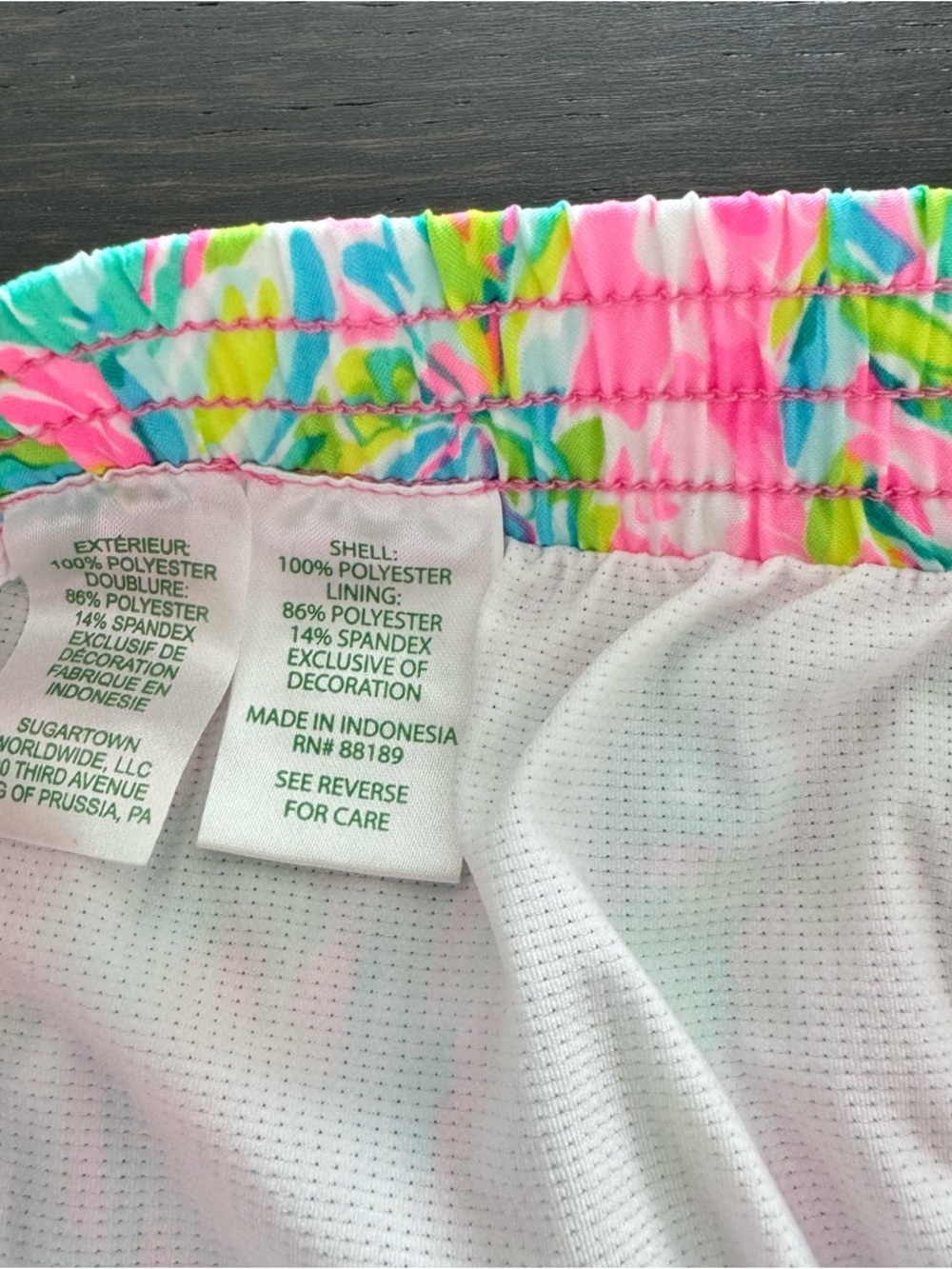 Lilly Pulitzer Pink Tropical Swirl Athletic Shorts - Picture 4 of 7